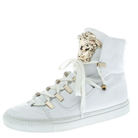 white versace high tops|versace high top sneakers white.